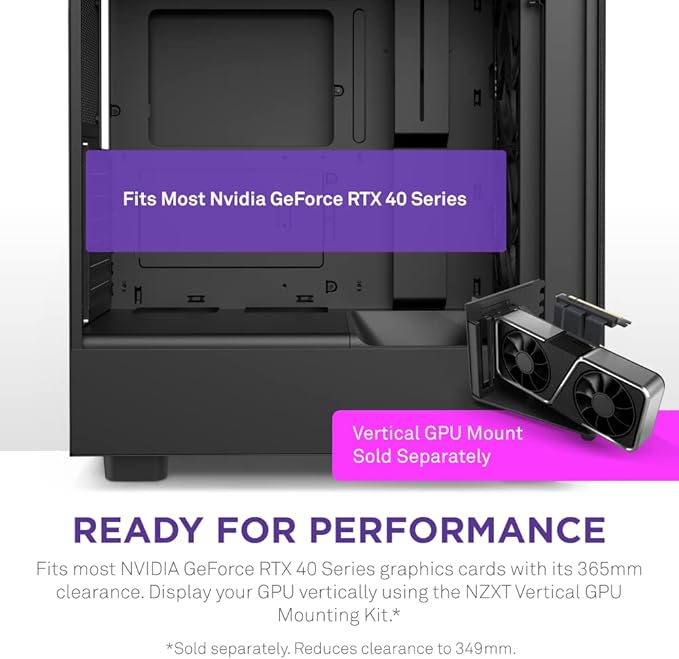 NZXT H5 Flow Edition ATX Mid Tower Case Black NZXT H5 Flow Edition ATX Mid Tower Case Black